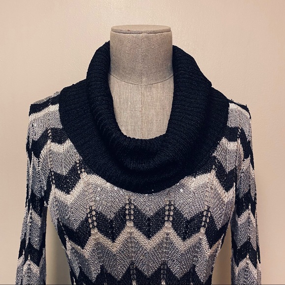 INC Cowl Neck Pointelle Tunic Sweater - Picture 3 of 4